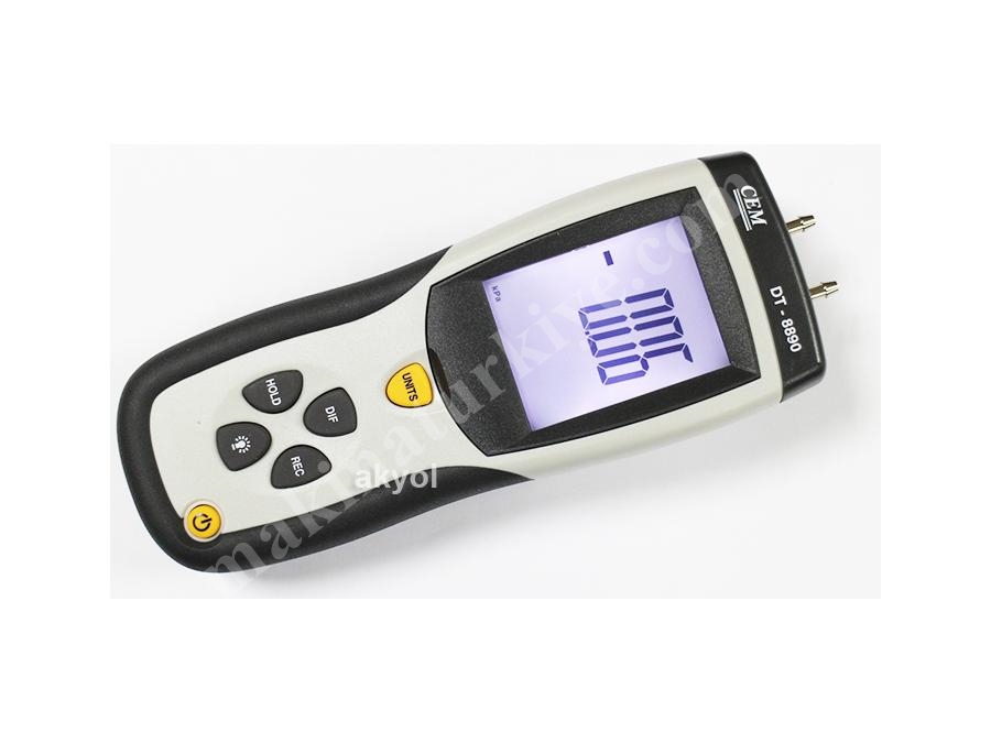 Manometre Fark Basınç Ölçer Cem Dt8890