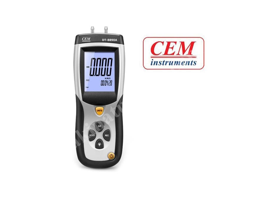 Manometre Fark Basınç Ölçer Cem Dt8890