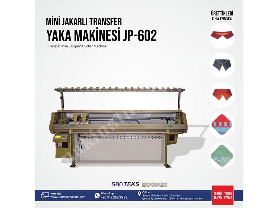 JP602T Mini Jakarlı Yaka Makinası