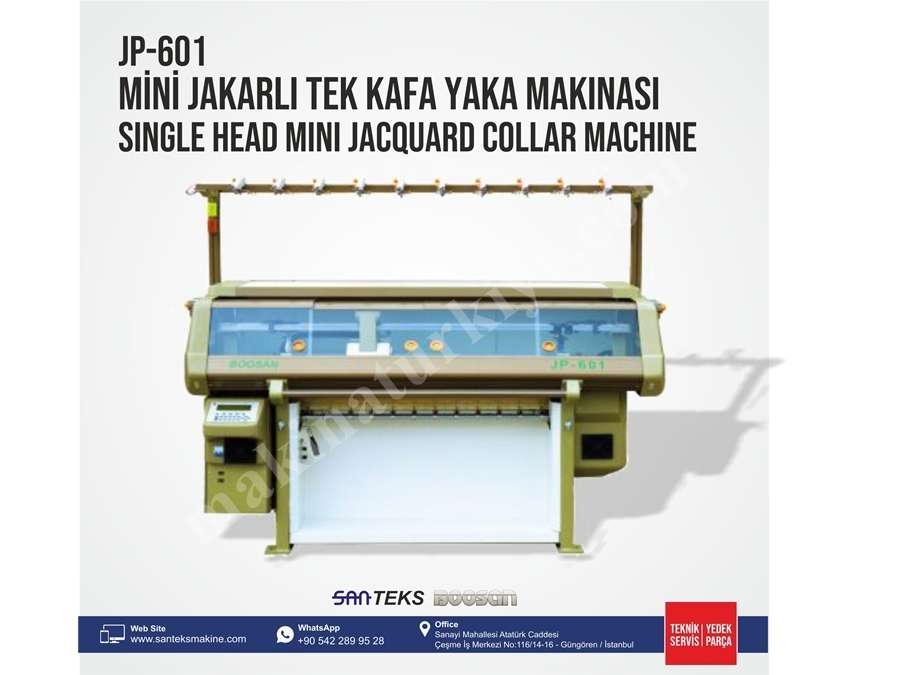 JP601 Mini Jakarlı Tek Kafa Yaka Makinası 