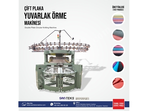 Çift Plaka Yuvarlak Örme Makinesi