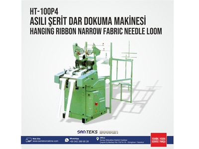 HT 100P4 Asılı Şerit Dar Dokuma Makinesi 