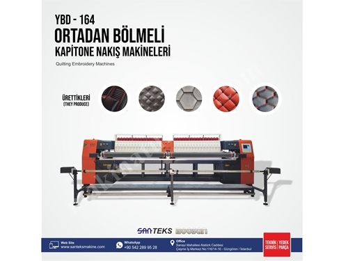 Ortadan Bölmeli Kapitone Nakış Makinesi