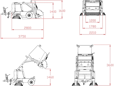 2 m³ Trailer Mounted Road Sweeper - 6