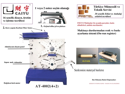 Machine d'impression d'étiquettes flexographiques Caiyu AT 2001  - 1