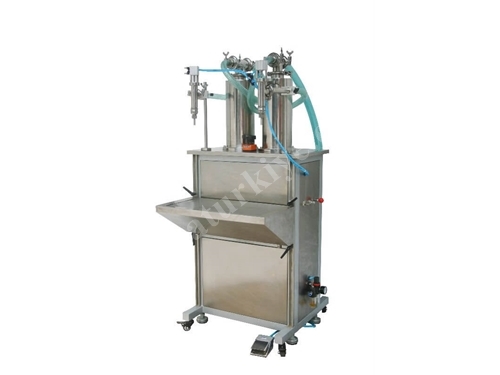 2 Nozullu 100ml-1000ml Manuel Sıvı Dolum Makinası