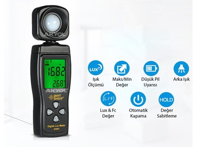 0 ~ 200.000 Lux Işık Ölçer Lüksmetre - 4