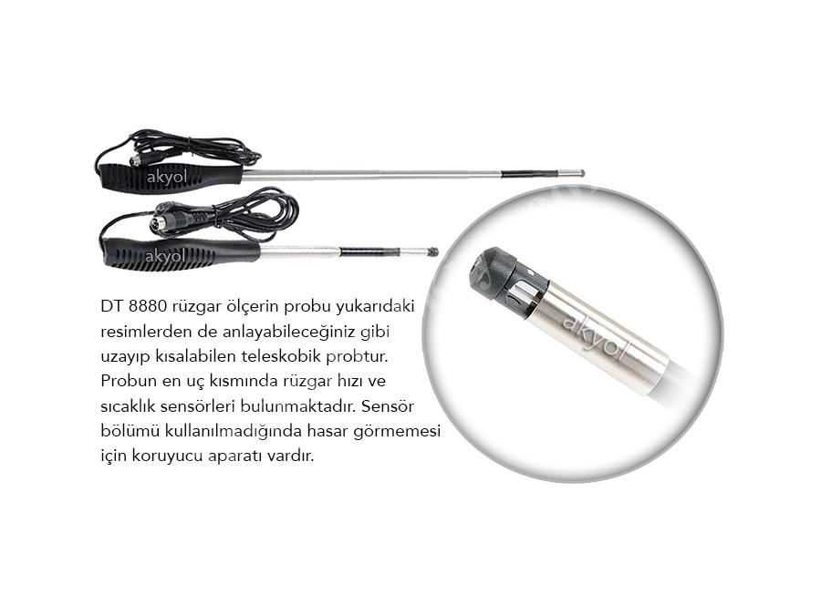 Teleskobik Problu Kızgın Tel Hava Hızı, Debisi ve Sıcaklık Ölçer