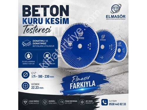 Beton Kuru Kesim Testeresi - Sprial Beton Kesici Disk - Beton Sulu Kesim Testeresi