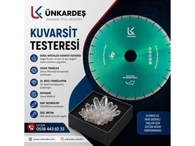 Doğal Kuvarsit ve Kristalize Kuvars Testeresi - Doğaltaş Kuvarsit ve Kuvars Testeresi - 1