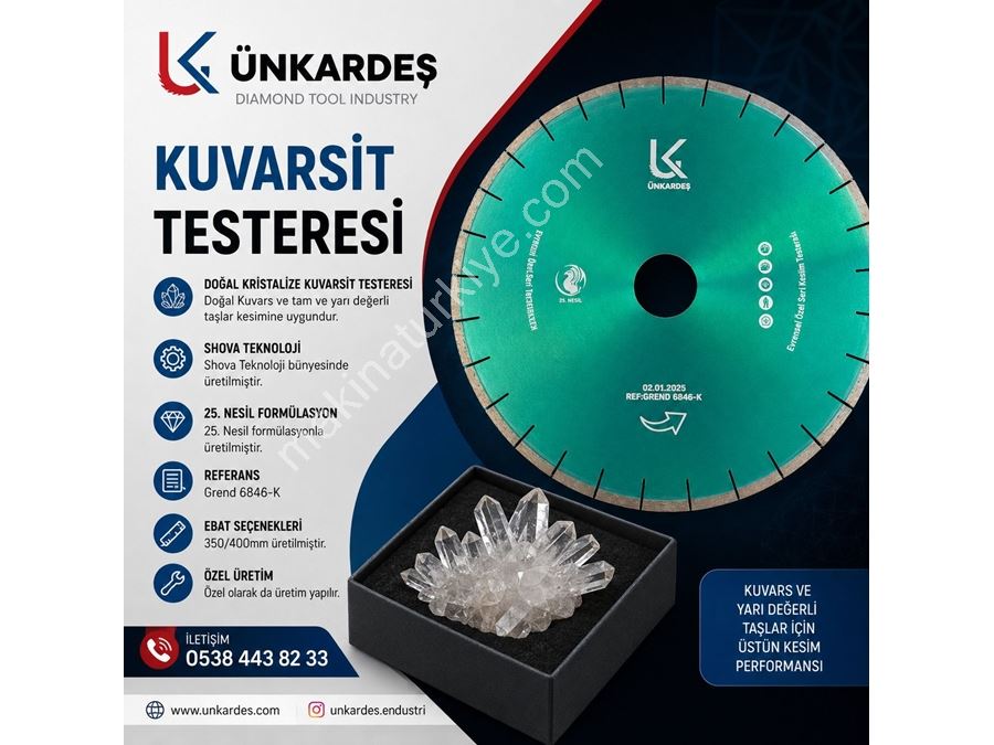 Doğal Kuvarsit ve Kristalize Kuvars Testeresi - Doğaltaş Kuvarsit ve Kuvars Testeresi