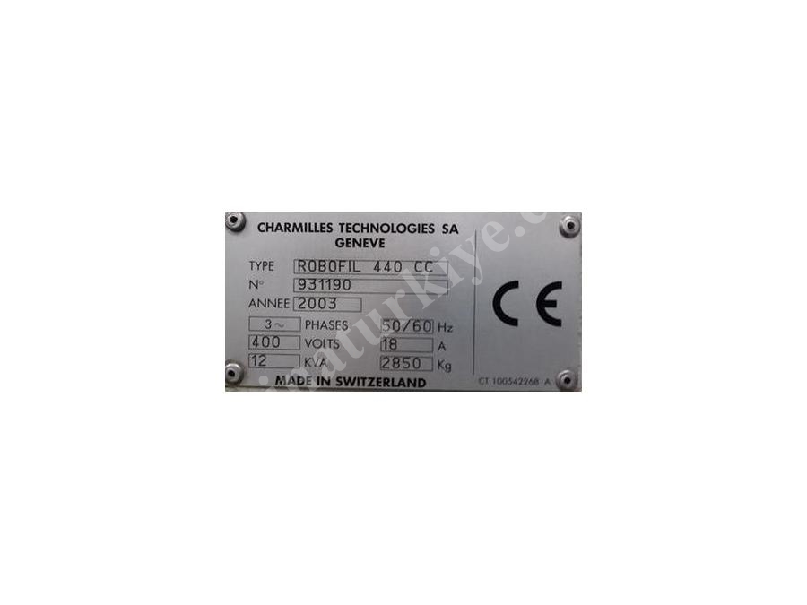 Havuzlu Cnc Tel Erezyon 2003 Model Robofil 440 Cc
