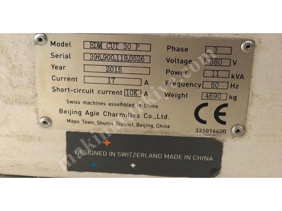 Havuzlu Cnc Tel Erezyon 2015 Model Cut 30 P