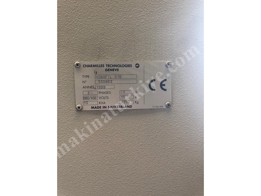 Püskürtmeli Cnc Tel Erezyon 1999 Model Robofil 510