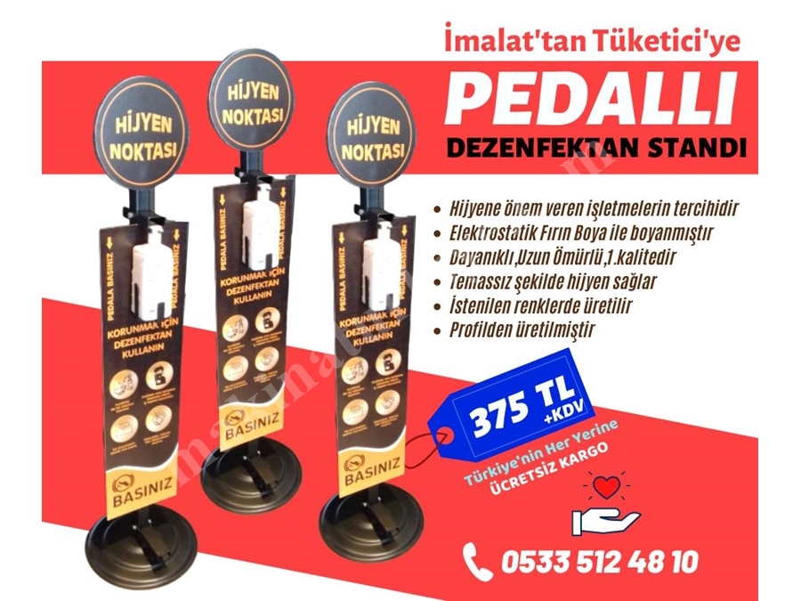 İmalattan Pedallı Dezenfektan Makinesi Almak İstiyorum