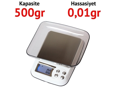 500 Gr Mini Hassas Terazi Dm3-500 - 0