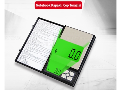 2000 Gr Notebook Kapaklı Cep Terazisi - 7