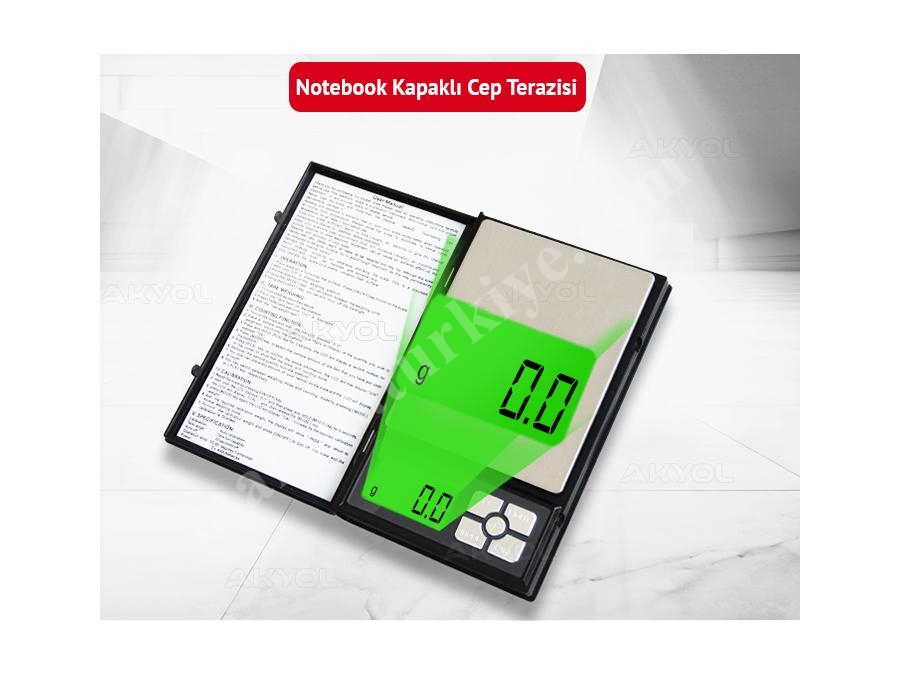 2000 Gr Notebook Kapaklı Cep Terazisi