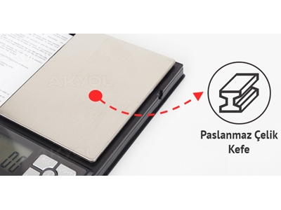 2000 Gr Notebook Kapaklı Cep Terazisi - 3