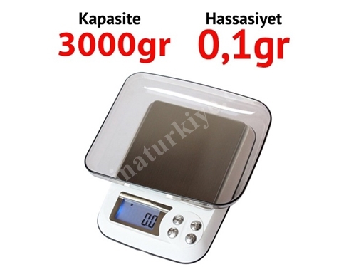 3000 Gr Mini Hassas Terazi Dm3-3000