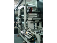 10 Renk 50 Cm Sleeve Sistem Tamburlu Flexo Etiket Baskı Makinesi - 8