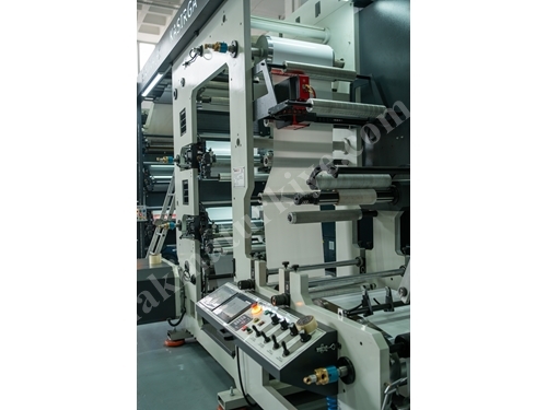 10 Renk 50 Cm Sleeve Sistem Etiket Tamburlu Flexo Baskı Makinası