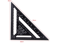 METAL TRIANGLE RULER 30 cm Aluminum Triangle Carpenter Square Metric Measuring Ruler - 2