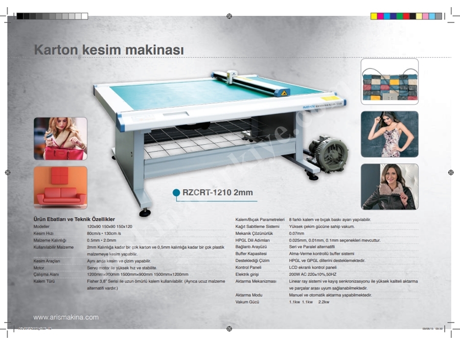 Karton Kesim Makinası 1200X900 Mm 