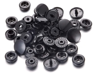 Ensemble de boutons-pression en plastique noir 544 PSB 200 Set (12,5 mm) - 2