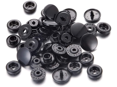 200 Set 12.5 Mm Plastik Siyah Çıt Çıt Düğme - 2