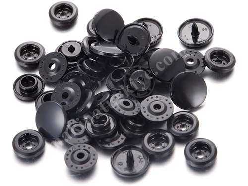 Ensemble de boutons-pression en plastique noir 544 PSB 200 Set (12,5 mm)