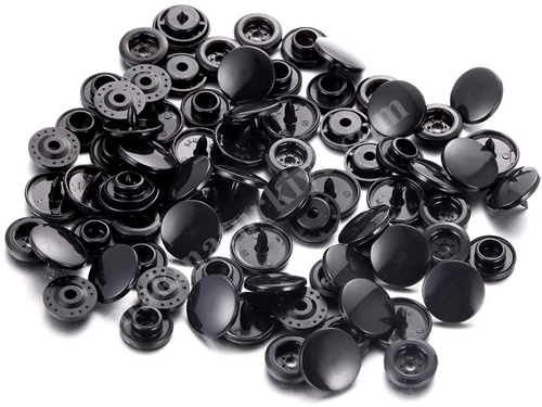 Ensemble de boutons-pression en plastique noir 544 PSB 200 Set (12,5 mm)