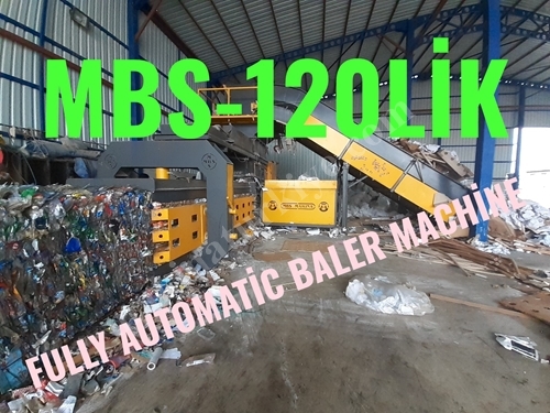 MBS-120Lik 115x125 Tam Otomatik Atık Kağıt Balyalama Pres Makinası