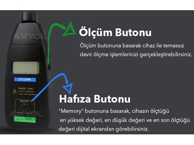 Lyk-2234B Temassız Devir Ölçer Takometre - 4