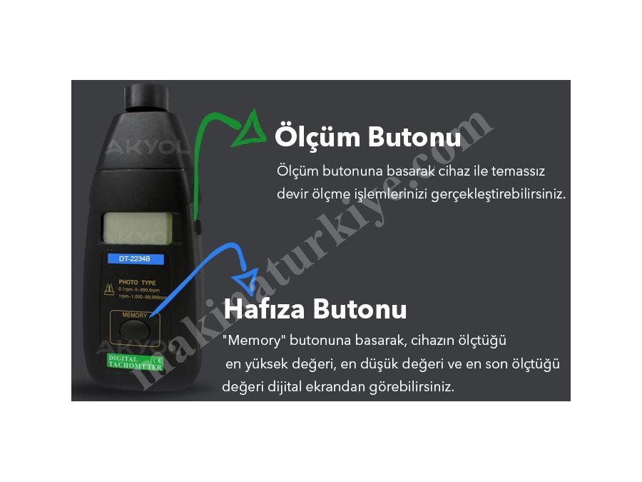 Lyk-2234B Temassız Devir Ölçer Takometre