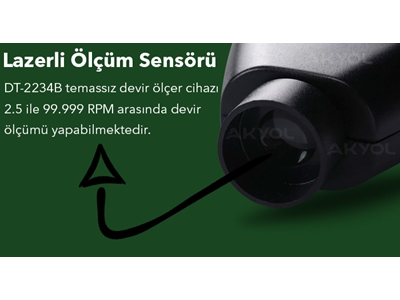 Lyk-2234B Temassız Devir Ölçer Takometre - 3