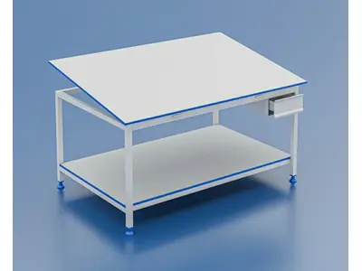 Table de modéliste avec tiroirs ajustables 180x120 cm