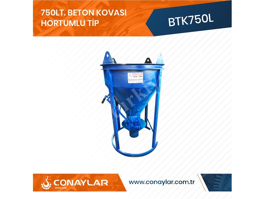 750 Litrelik Beton Kovası (Hortumlu Tip)