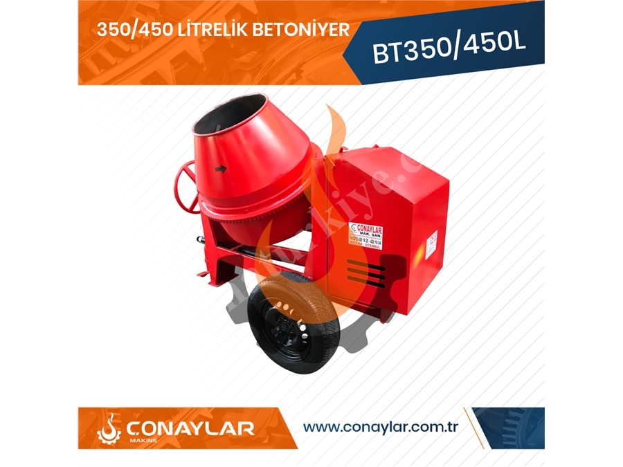 350 Litrelik Betoniyer 3.0 Hp