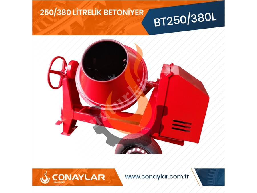380 Litrelik Betoniyer Dizel Motorlu