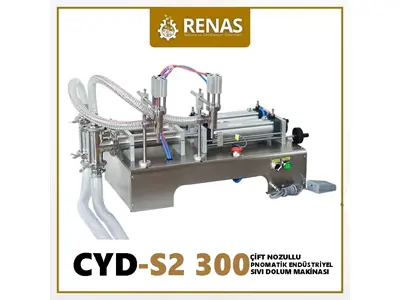 10-30 Dolum/Dakika Çift Nozullu Otomatik Sıvı Dolum Makinası	