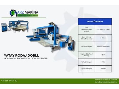 C Dobli Yatay Cam Rodaj Makinası