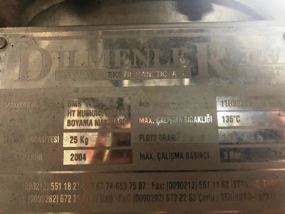 25kg kapasiteli (2004 Model) Ht Kumaş Boyama Makinesi  - 4