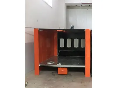 Electrostatic Powder Coating Booth with Filtered Systems