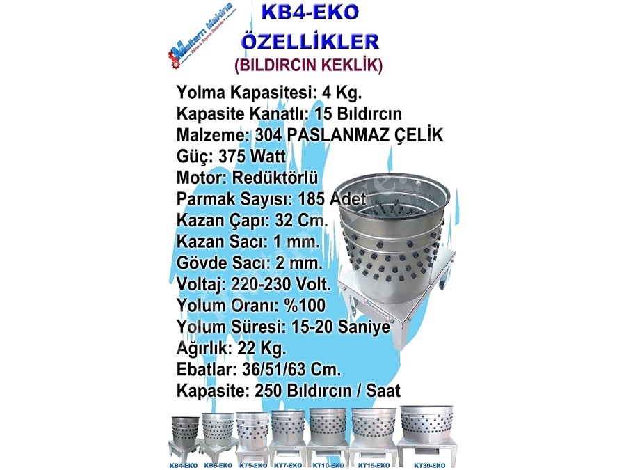 4 Kg Kapasiteli Ekonomik Bıldırcın Tüy Yolma Makinası 