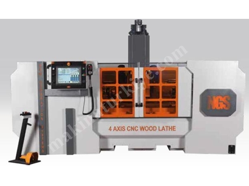 4 Axis CNC Wood Turning Machine