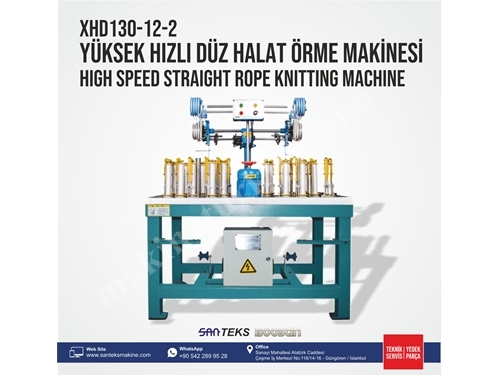 XHD130-12-2 Yüksek Hızlı Düz Halat Örme Makinesi