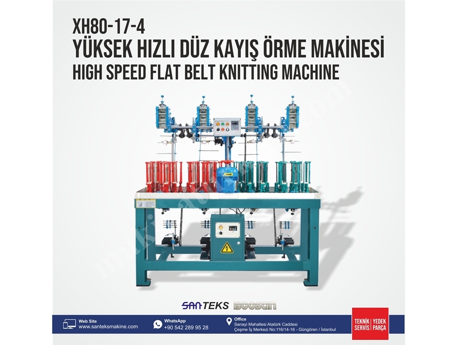 XH80-17-4 Yüksek Hızlı Düz Kayış Örme Makinesi