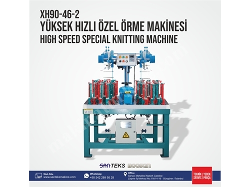 XH90-16-4 Yüksek Hızlı Yuvarlak Halat Örgü Makinesi