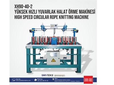 XH90-40-2 Yüksek Hızlı Yuvarlak Halat Örme Makinesi - 0